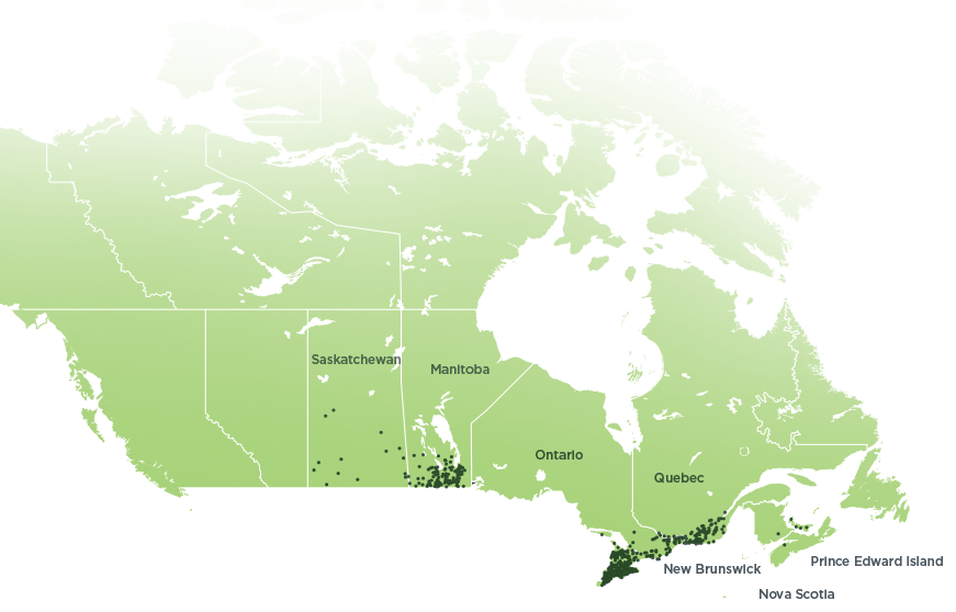Growing Areas : SOY Canada